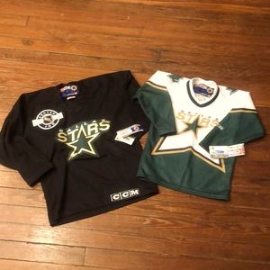 CCM Dallas Stars kids hockey jerseys boys small & child large NWT